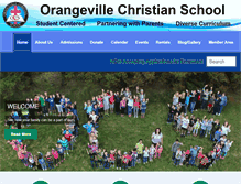 Tablet Screenshot of orangevillechristianschool.com